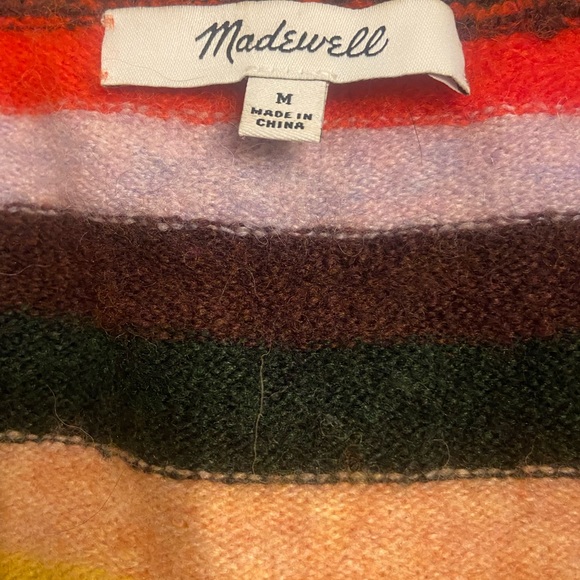 Madewell striped wrap sweater; size M - Picture 3 of 12